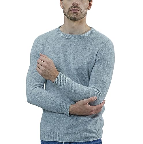 Jegsnoe Men Knitted Sweaters Cashmere Sweater Merino Wool Crewneck Long Sleeve Thick Pullover Jumpers3