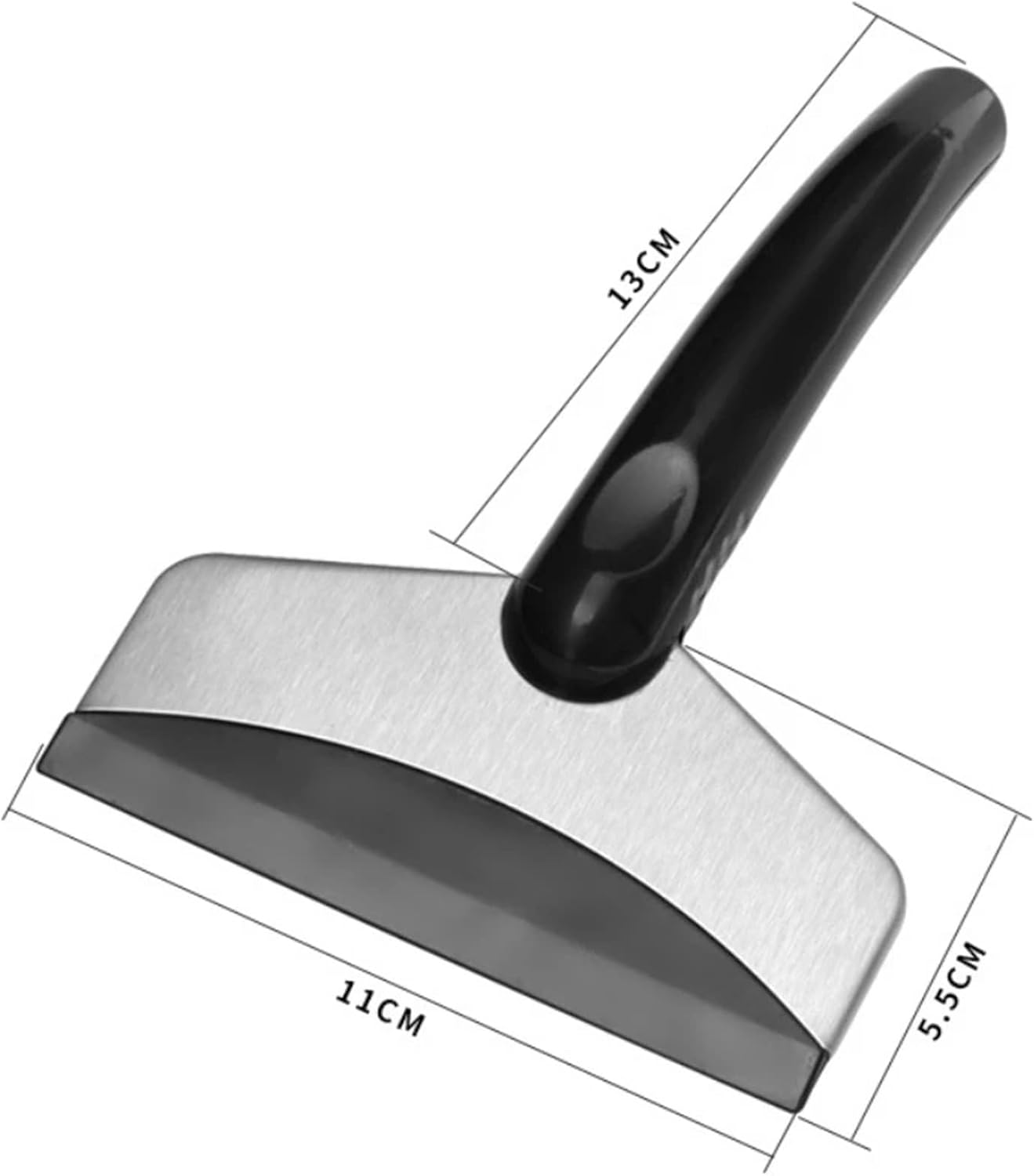 Stainless Steel Windshield Defrosting Ice Scraper Snow Shovel and Snow Remover Tool 1 or 2 Pcs(Silver)