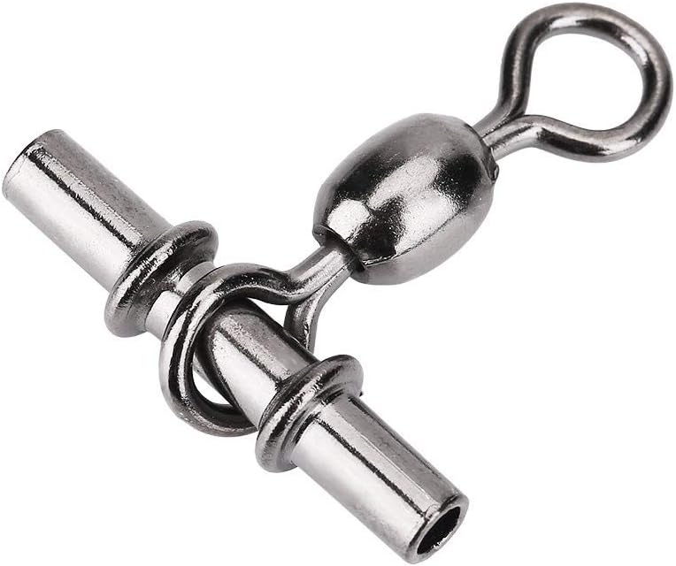 20 Pcs Crane Swivel, Fishing Crimps 5 Types Cross-line Crimp Swivel Tackle Connector Fishing Accessories(#5) Fsleeve