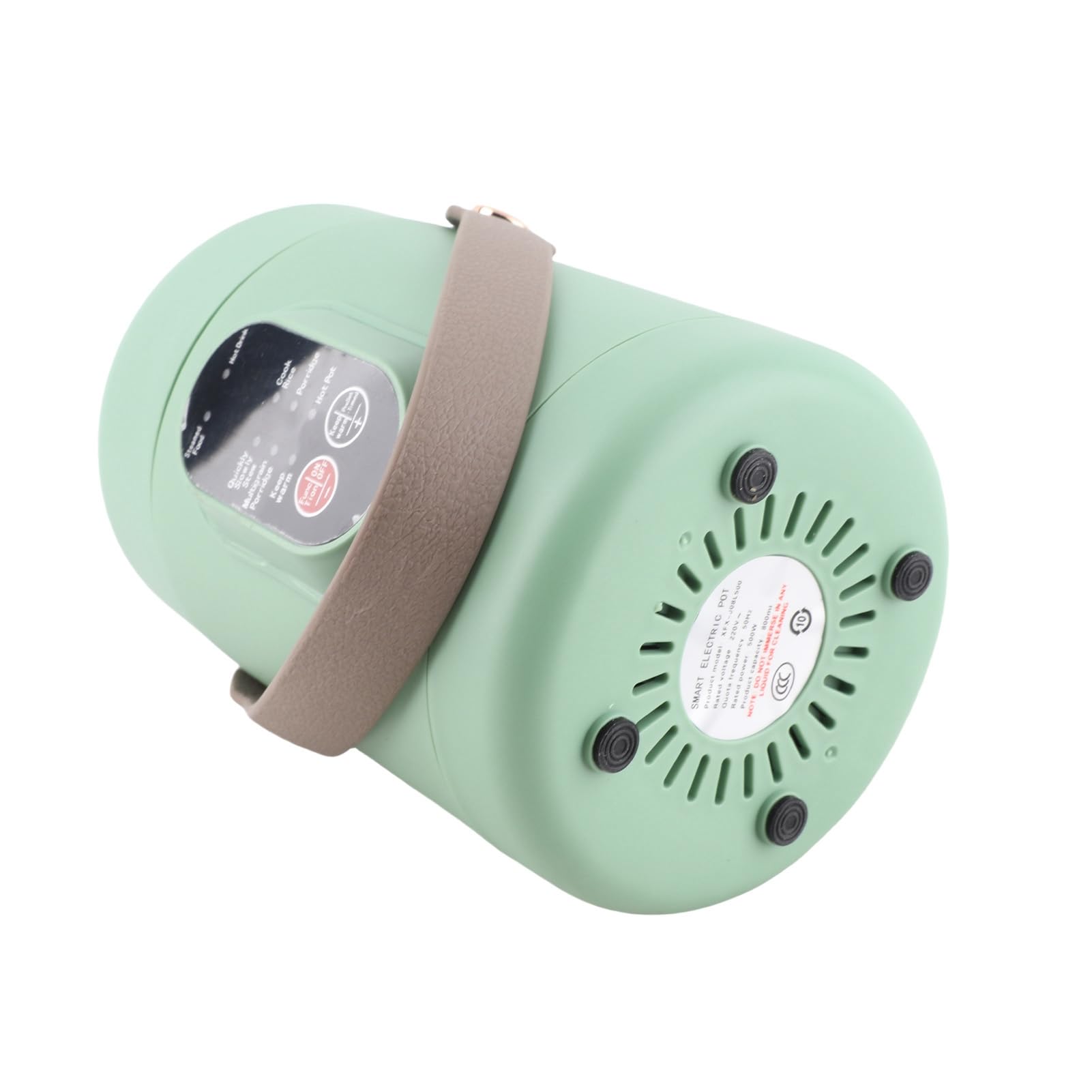 Qcwwy Mini Cuiseur de Voyage Multifonction Portable en Acier Inoxydable, 500 W, Poignée Facile à Utiliser, Fonction de Réservation de 12 Heures pour les Voyages, le Camping (Prise UE