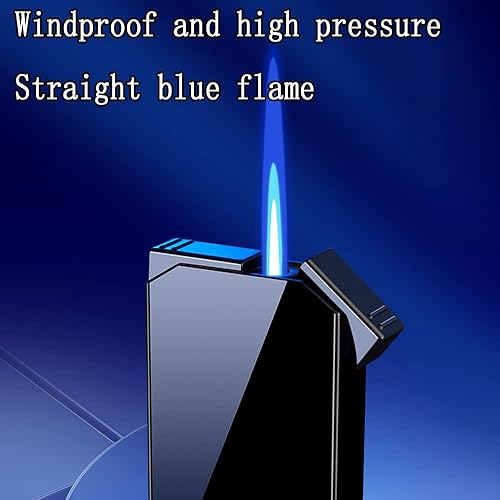 Miniatura 7 de Encendedor de antorcha, encendedor fresco, encendedor de butano a prueba de viento, método de doble encendido, llama de chorro ajustable y luz