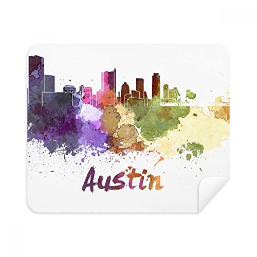 Chiffon de nettoyage en suède Austin Ville Aquarelle pour écrans et lunettes - Lot de 2