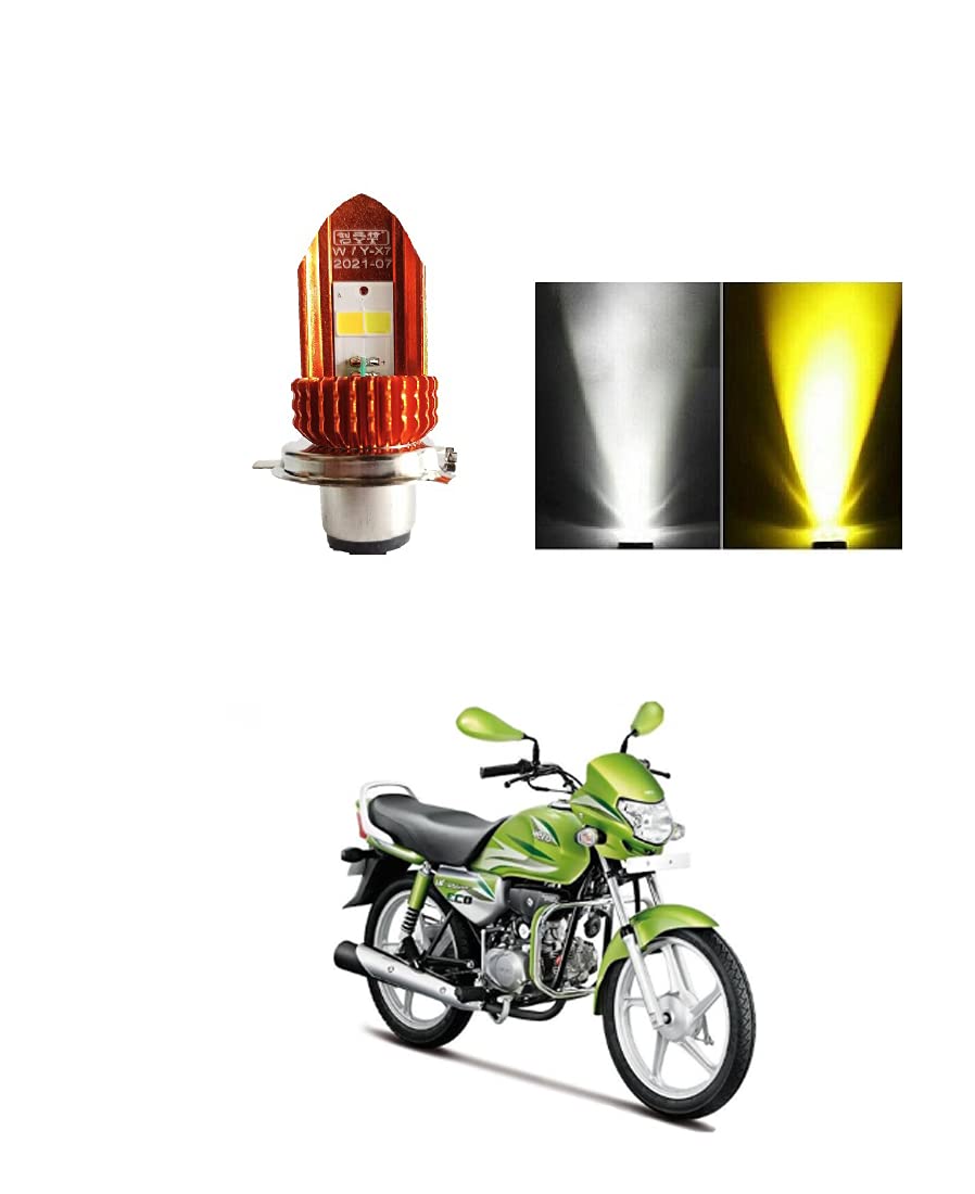 Led Headlight Bulb 30W Two Color White/Yellow Light H4 Lamp Compatible With H-ero HF-Dawn ECO