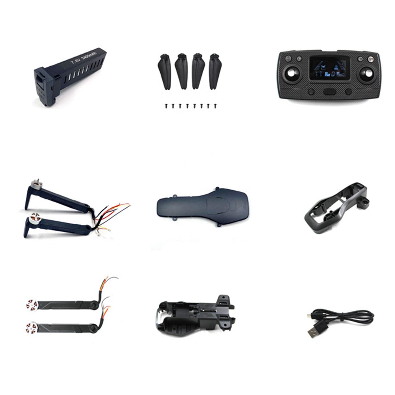 2 zestaw części do drona SG906 MAX dolna pokrywa dla SG906 MAX części zamienne do dronów początkujący pilot 17.6x8.2x1.0 cm