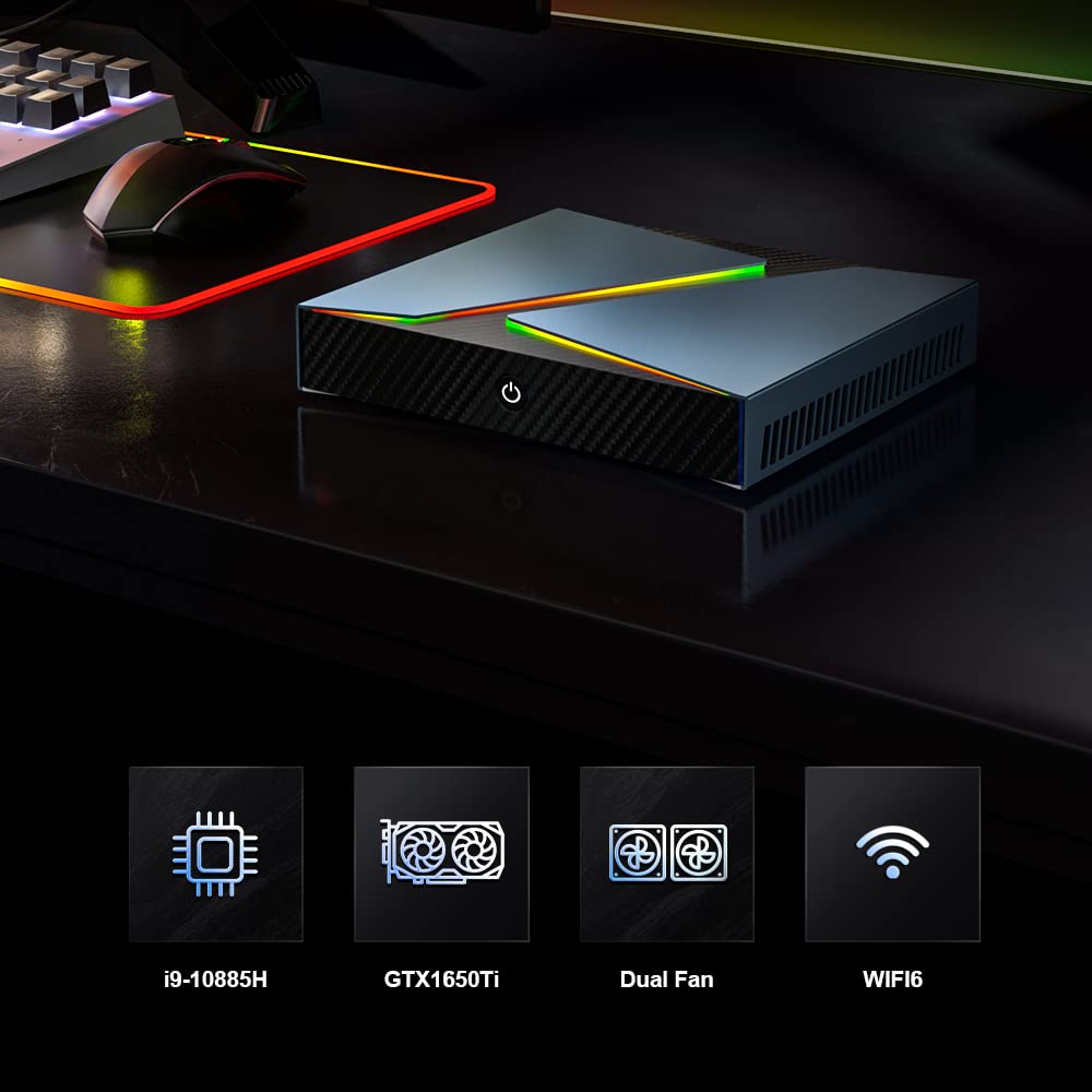 ミニPC i9-10885H 8GB+256GB Office 2019 Mini PC para jogos] G1 Mini PC Intel i9-10885H 8Cores 16Threads