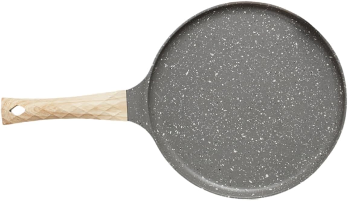 Nonstick Flat Skillet Pan for Eggs Aluminium Alloy Frying Pan 10-inch No Coating for Tortillas Suitable for Home and Restaurant Use