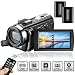Video Camera Camcorder Digital Camera YouTube Vloggaing Camera Video Recorder Full HD 1080P 30FPS 24MP 3.0 Inch 270 Degree Rotation Screen16X Digital Zoom Camcorder with Remote Control (2 Batteries)