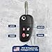 KeylessOption Key Fob Replacement for 2001 2002 2003 2004 2005 2006 2007 2008 Jaguar S Type XJ8 X Type Remote, 4-Button NHVWB1U241, Locksmith Required
