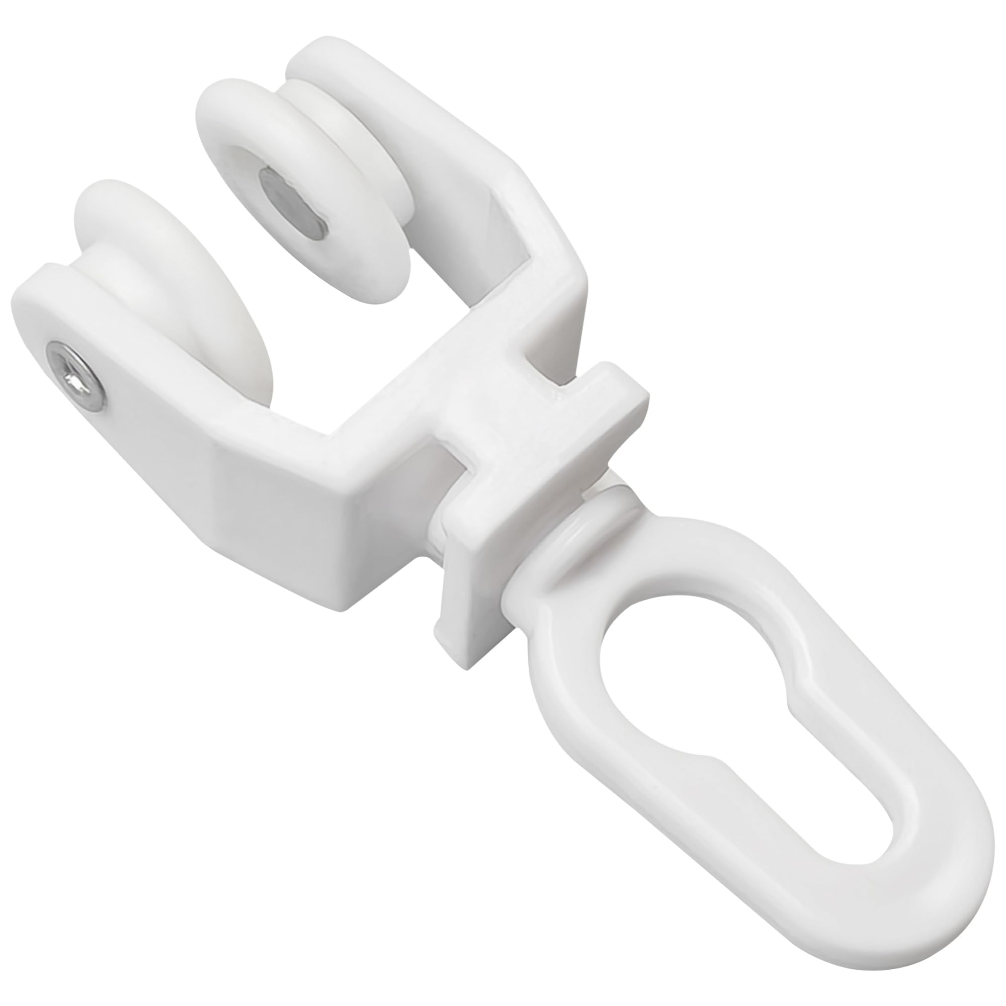 40 Pieces Curtain Track Rollers Pulleys – Plastic Double-Wheel Gliders for Window and Shower Curtain Rails