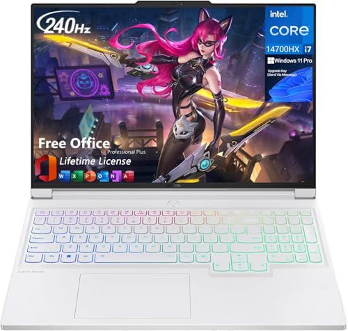 Image of Lenovo Legion 7i Gaming Laptop RTX 4060, Intel i7-14700HX(Beats i9-13900HX, Up to 5.5 GHz), 16 inch IPS WQXGA 240Hz, 64 GB DDR5, 2 TB SSD, Wi-Fi 6E, AI Engine+, Windows 11 Pro, Microsoft Office 2024 Pro