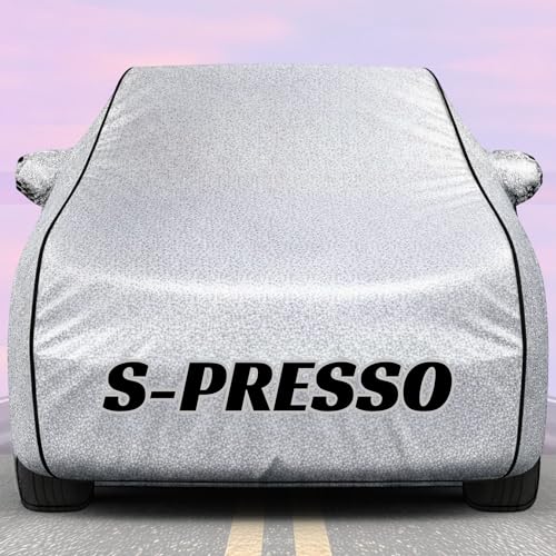 Image of Kings of Cover New Silver 100% Waterproof S-Presso Car Cover | Polyester Car Body Cover for Rain & Sun | UV Protection, Dustproof, Scratch Resistant, Windproof, Heat Resistant, Custom Fit