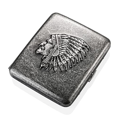 Il portasigarette pesa solo 88 g circa e ha le seguenti dimensioni: 96 mm / 85 mm / 17 mm (L / W / H). Peso con confezione regalo: 143 g. Comodo e leggero, si adatta facilmente a una tasca o a una borsa per essere trasportato con facilità.