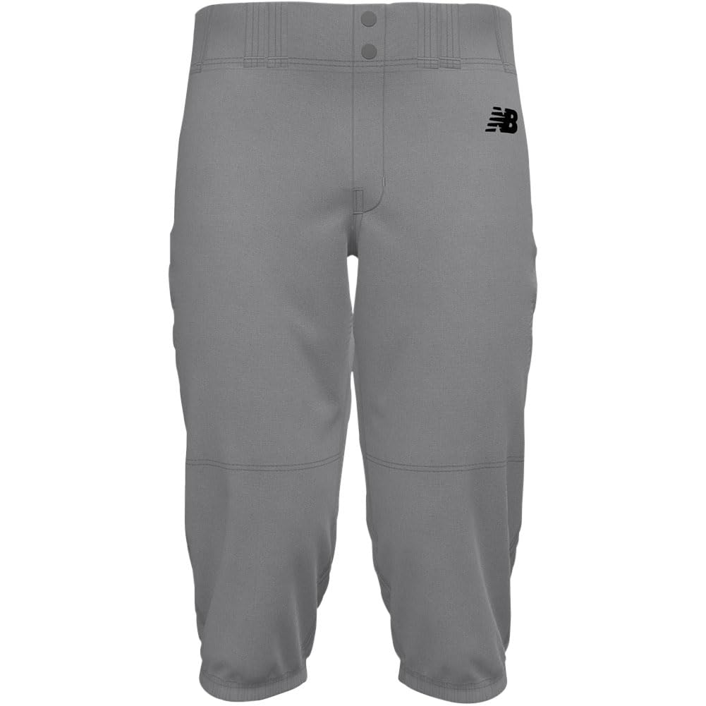 New Balance Men's Solid Knicker Baseball Pants Grey M