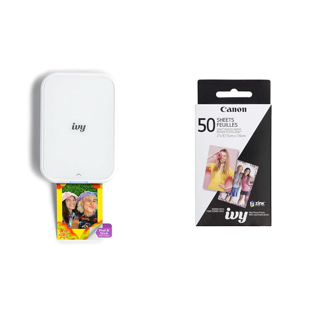 Canon IVIS mini ホワイト Amazon.com : Canon Ivy 2 Mini Photo Printer (Pure White