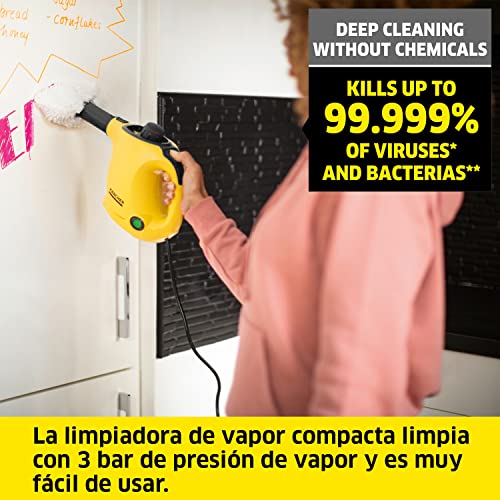 Karcher-SC1-Limpiadora-de-Vapor-Manual-con-deposito-de-02-litros-calentamiento-en-3-min-y-rendimiento-de-20-m-Color-Amarillo