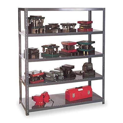 Metal Shelving Unit, 24"D x 60"W x 84"H, 5 Shelves, Steel