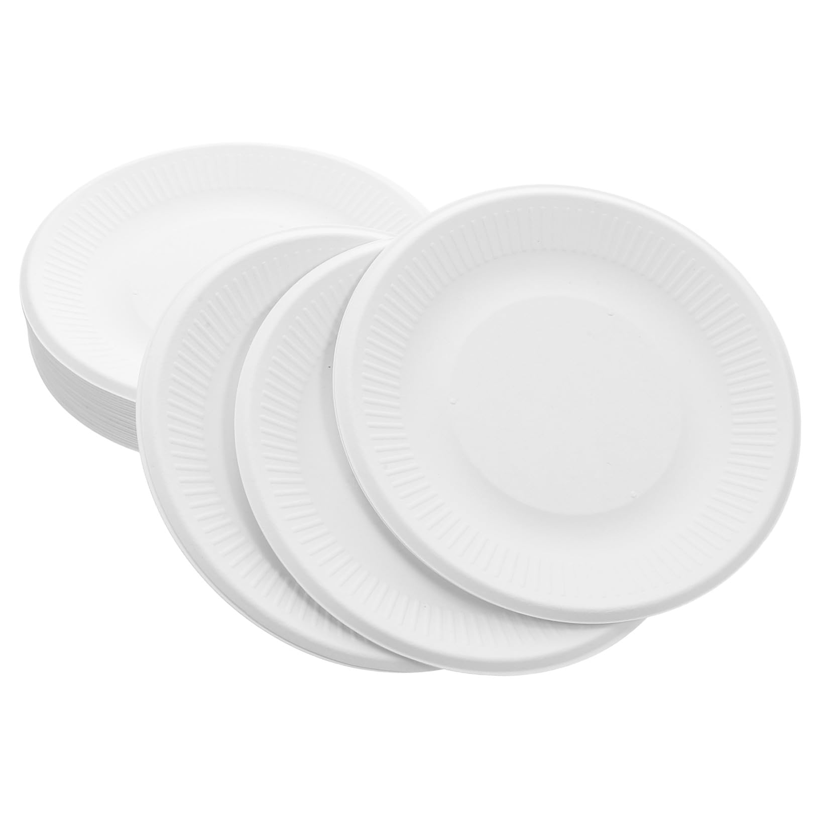 GANAZONO Plato de Postre Redondo de Papel Blanco 200 Piezas de 15 Cm