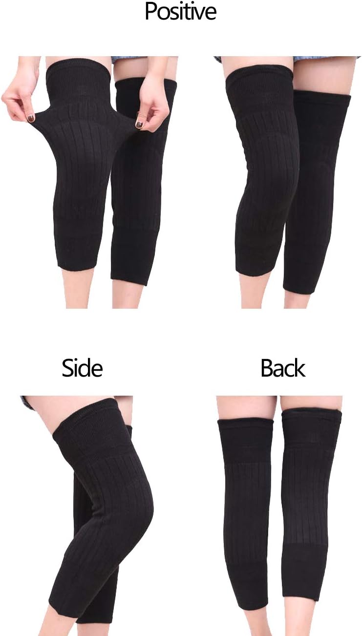 Unisex Cashmere Knee Brace Pads Knee Warmers Thicken Lengthen Breathable Elastic Knees Sleeves Support Protector - Image 6