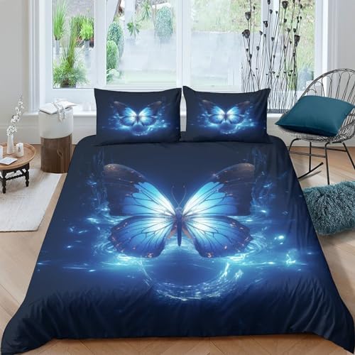 Linge de lit hypoallergénique facile d'entretien papillon 3D