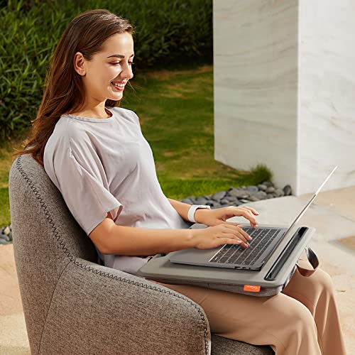 Lap Desk For Laptop, Lightweight Lap Desk With Pillow Cushion, Fits Up To 15.6 Inch Laptop, Portable Lap Desk With Handle, Anti-Slip Support Ledge, Tablet & Phone Slot, Egld01 #TOP1