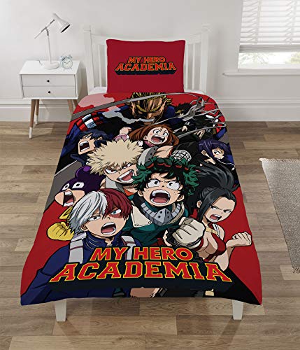 MY HERO ACADEMIA Juego de edredón, poliéster, Multi, 1 pieza, Individual