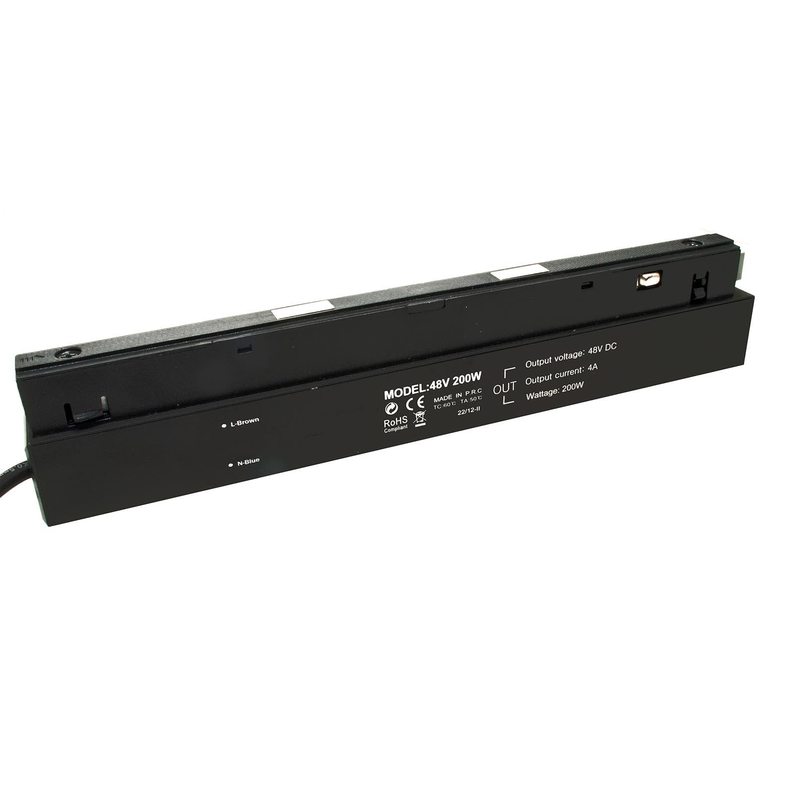 Planetitaly Alimentatore trasformatore 200W 4A da 230V a 48V alimentazione binario track magnetico elettrificato LED driver