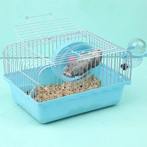 Zhang Ku Simple Cavie Guinea Pig Cage & Rabbit Cage | Pet Cage Includes Free Water Bottle & Food Bowl&Hamster Running Wheel (Blue) #TOP6