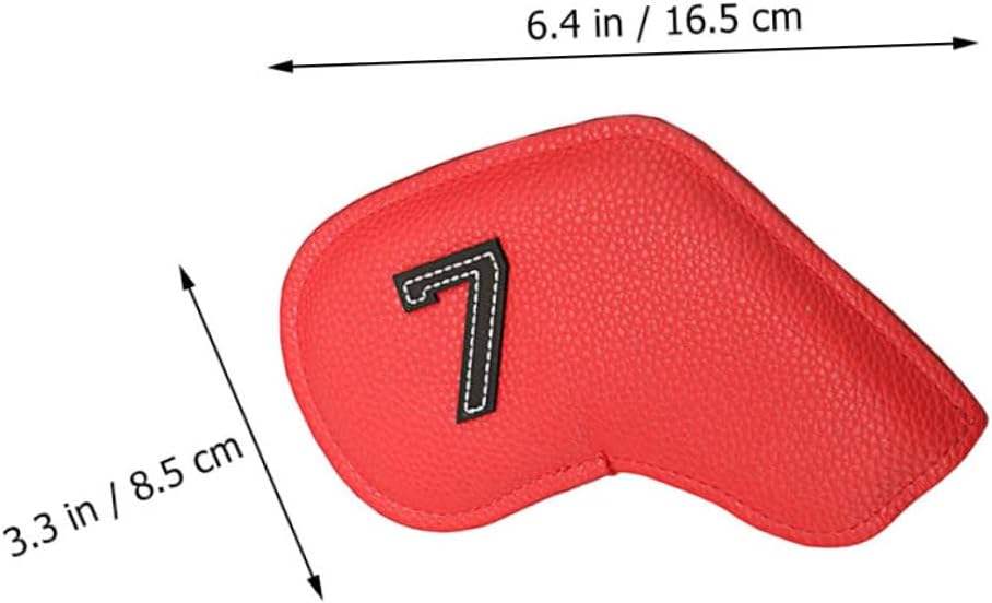 10Pcs PU Leather Golf Putter Covers Double-Sided Numbered Protection Sleeves Universal Fit for Golf Club Colorful Design