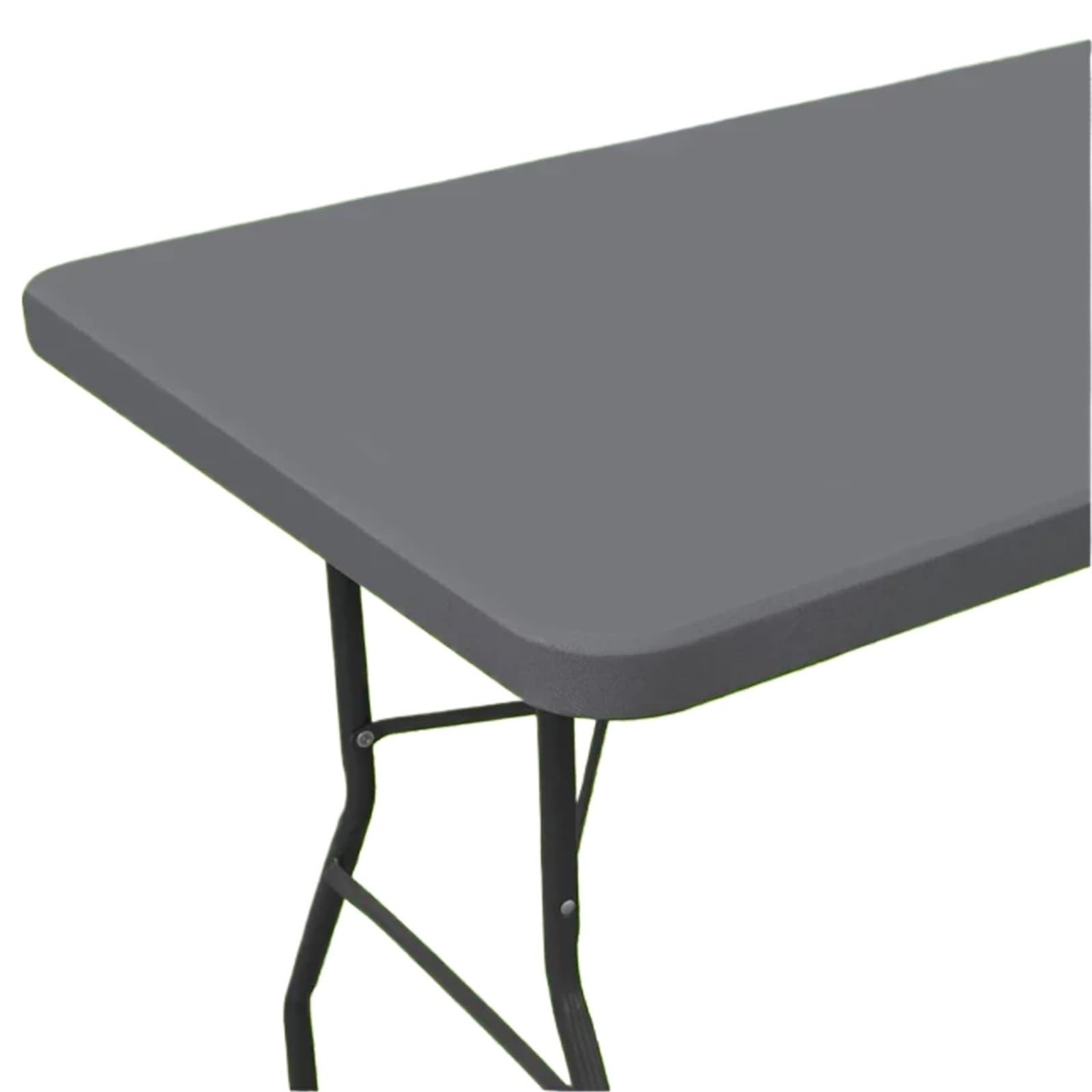 Vaeltor Waterproof Table Cover 6 Foot Rectangle Elastic Fitted Tablecloths Durable Outdoor Tablecloth(Grey)