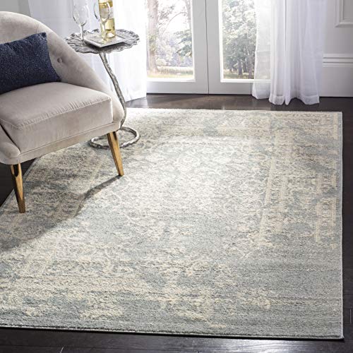 Safavieh Alfombra Rectangular Contemporánea Para Interiores, Colección Abstracta, Abt141, En Gris Negro, 122 X 183 Cm, Para Salón, Dormitorio O Cualquier Espacio Interior
