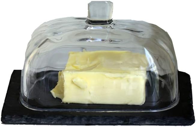 Butter Container Butter Dish with Lid - Japanese Style Glass Kitchen Container, Butter Paste Dish Seasoning Dish Kitchen Tableware Supplies - Black for All Types of Butter