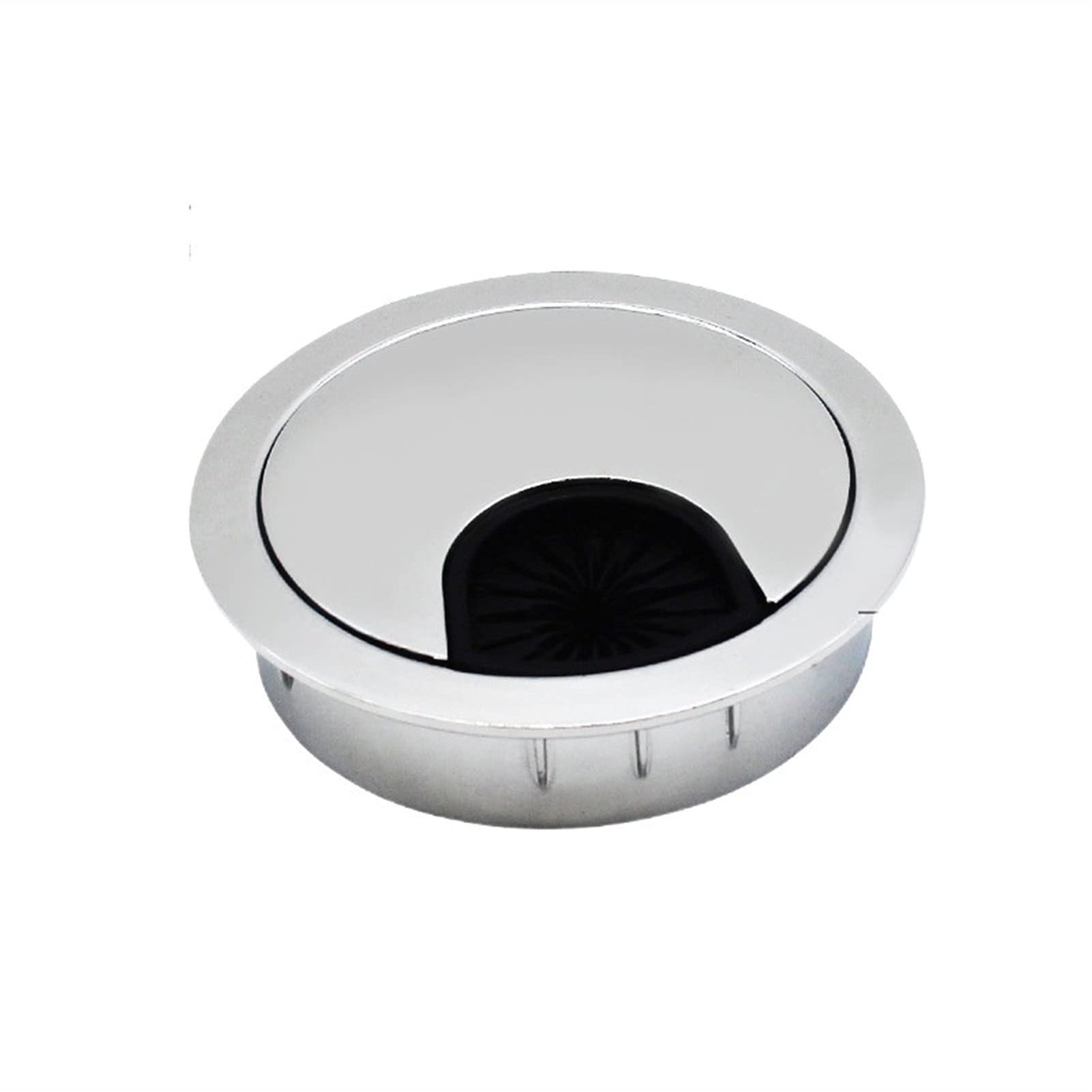 Pasacables para escritorio Pasacables de mesa, cubierta de rosca de metal de 60 mm, pasacables de escritorio con orificio for cepillo, cubiertas de orificios for organizador de cables, 1 unidad(Ancien