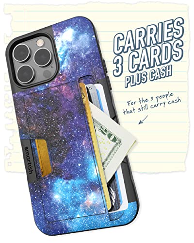 Image of Smartish iPhone 14 Pro Max Wallet Case - Wallet Slayer Vol. 2 [Slim /Protective] Credit Card Holder w /Kickstand Drop Tested Hidden Card Slot Compatible w /Apple iPhone 14 Pro Max - Spaced Out
