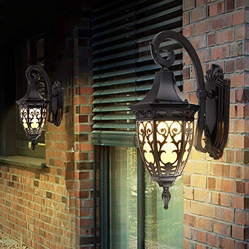 Outdoor wall lamp Continental Vintage Outdoor LED Waterproof Balcony Wall Light Creativity Tradition Glass Garden E27 Wall Lantern Lamp steampunk buy now online