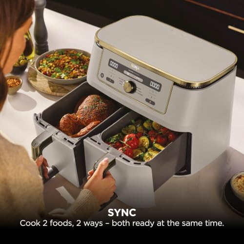 MAX Dual Zone Digital Air Fryer, 9.5L, Stone Gold - Image 3
