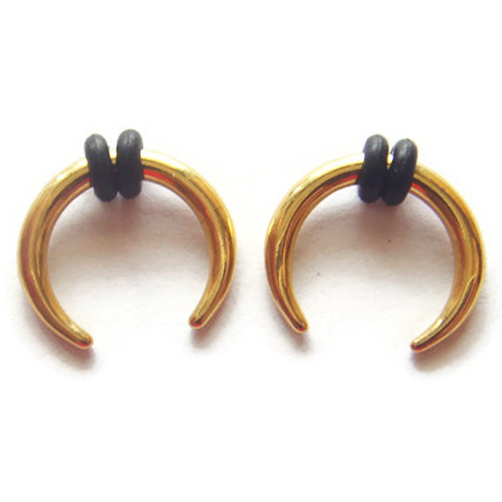 Pair 12g 2mm Ear Plugs Ring Pincher Septum Talon Taper Body Piercing 12 Gauge