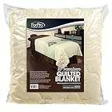ForPro Premium Quilted Blanket, Natural, Lightweight, Wrinkle-Resistant, for Massage Tables, Beds, and Sofas, 58