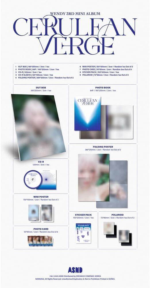 wendy – [Cerulean Verge] 3rd mini album (Photobook 2 verset) + dodatkowe fotokarty
