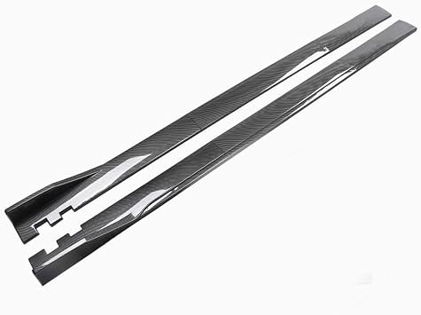 Car Side Skirts for BMW 3 Series Sedan E46 1998 1999 2000 2001, Side Skirt Extension Anti-Collision Protector Diffuser Splitter Car Styling Accessories,Carbon Fiber-F