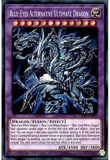 TN19-EN001 Limited Ed Blue-Eyes Alternative Ultimate Dragon Prismatic Secret Rare Card 2019 Mega Pack Tin Yu-Gi-Oh Single Card