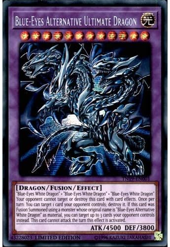 TN19-EN001 Limited Ed Blue-Eyes Alternative Ultimate Dragon Prismatic Secret Rare Card 2019 Mega Pack Tin Yu-Gi-Oh Single Card