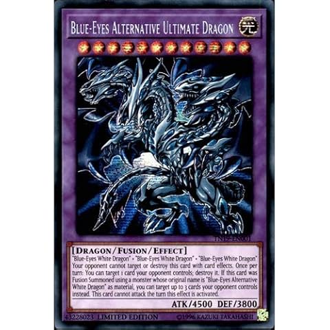 TN19-EN001 Limited Ed Blue-Eyes Alternative Ultimate Dragon Prismatic Secret Rare Card 2019 Mega Pack Tin Yu-Gi-Oh Single Card Cover