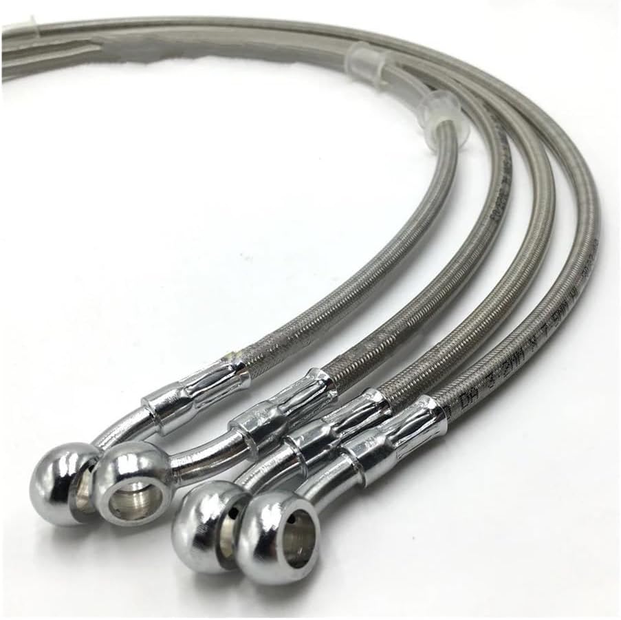 Brake Oil Hose Line Only Silver Braided Cable 10Mm Banjo Pipe 300-2200Mm Motorcycle Hydraulic Brake Hose Line For Suzuki For Atv