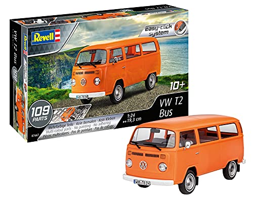 Revell Nice Price Modellbausatz I VW T2 Bus I MaÃstab 1:24 I 109 Teile I Für Kinder und Erwachsene ab 10 Jahren I Die Ikone zum selber nachbauen I Authentisch und Detailreich I Ideal für Anfänger