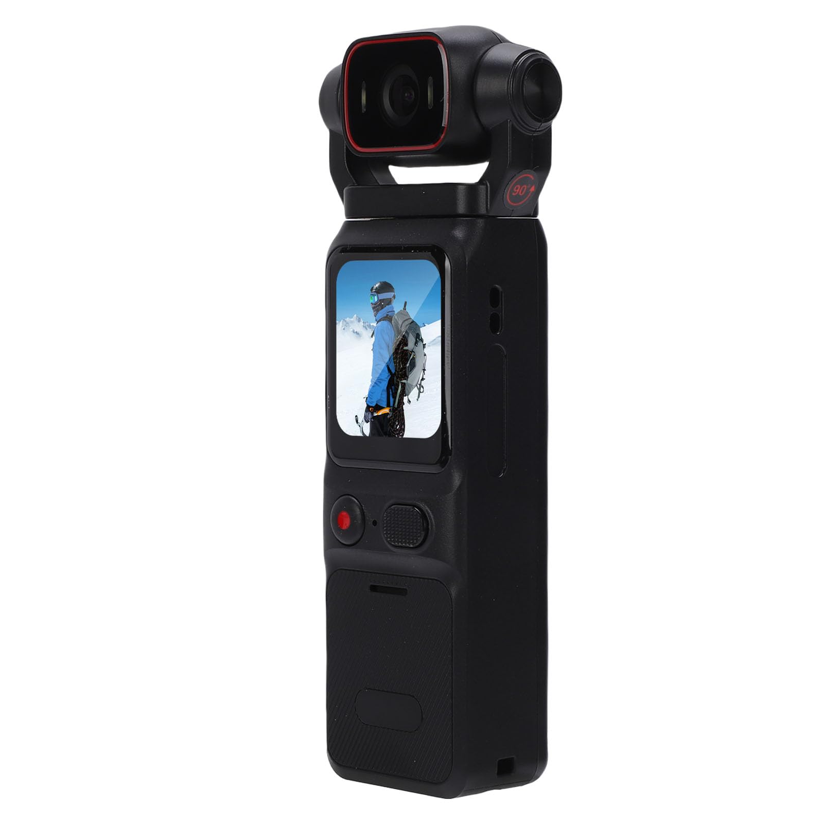 4K Body Camera, 140 Angle Handheld Video Camera with 180 Rotating Head and APP, 1.69 inch Color Touchscreen, 4.0X Zoom Handheld Camcorder for Travel Cycling-image-28