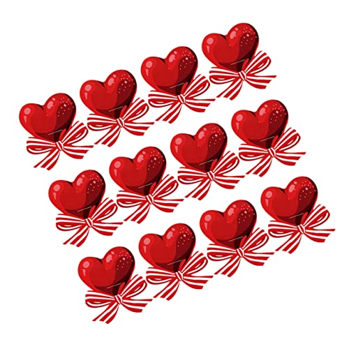 Cabilock 50 Unidades Tarjetas de Piruleta Corazón Lazo para Decoración de Dulces, Tarjetas de Mensaje DIY para Fiestas Infantiles, Bodas y Festivales