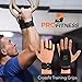 ProFitness 2 Hole Leather Cross Training Gymnastic Grips - Non Slip, High Grip Palm Protection with Wrist Wrap Support for Pull Ups, Kettlebells, WODs (Medium 4.25
