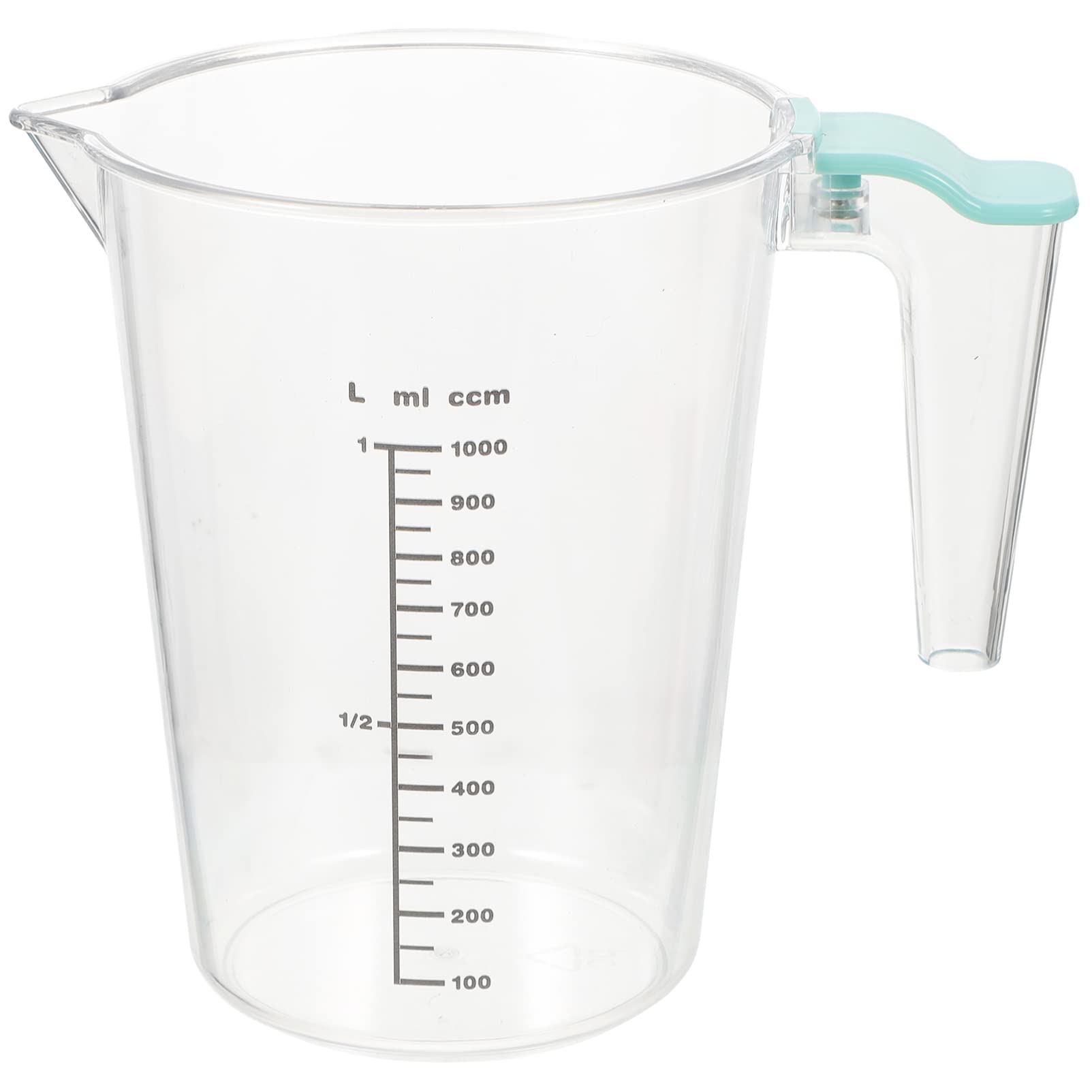 LEIXIUSM Pitcher Use Transparent Jug Measuring Bakery Container Clear Kitchen and Cylinder Items Scale Cover Coffee Liquids Paint Spout with Tea Ml Measure Frother Resin