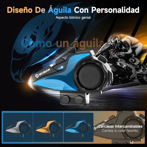 Intercomunicador Moman H2E con música compartida para viajes en moto 6