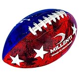 Millenti American Football Ball Official Size - Smooth Surface Football - American Flag Stars and St